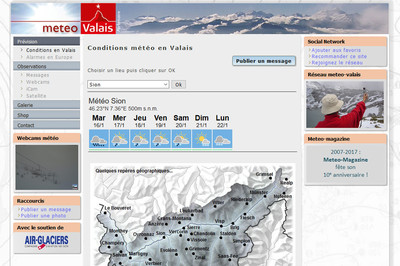 Météo-Valais.ch, les informations météos régionales pour le  ... Image 1